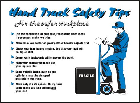 Hand Truck Safety Tips For The Safer Workplace Safety Posters Pst750