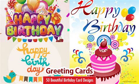 Choose your own color scheme, background and font combination that perfectly translate your card's theme or purpose. 50 Beautiful Happy Birthday Greetings card design examples