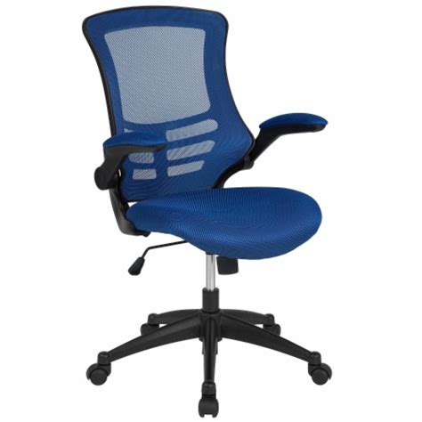 Flash Furniture Ergonomic Mesh Swivel Mid Back Task Office Chair Blue