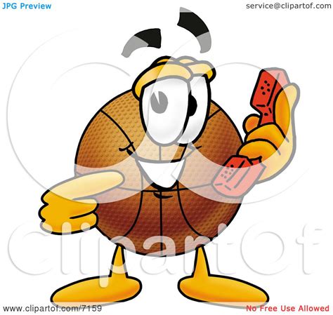 Clipart Picture Of A Basketball Mascot Cartoon Character