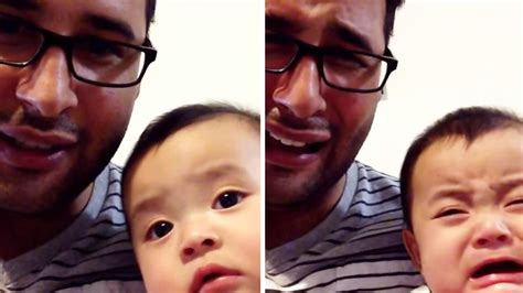 Like Father Like Son Baby Bursts Into Tears Whenever Dad Cries