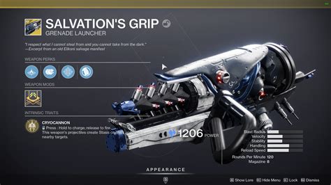 Salvations Grip Exotic Grenade Launcher Destiny 2 Shacknews