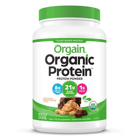 Orgain Organic Protein Powder Chocolate Peanut Butter G Protein Lb Walmart Com