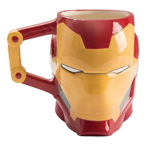 vandor marvel iron man shaped ceramic soup coffee mug cup 20 ounce marvel mug mugs mugs for men