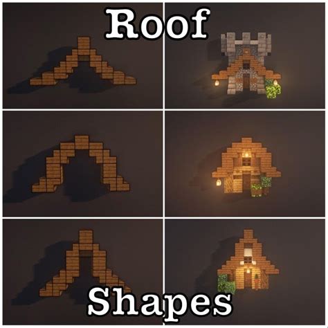 Roof Shapes Minecraft Blueprints Minecraft Decorations Minecraft