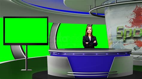 State of the art 25 foot green screen studio in nj with flexible production spaces and production sets. Sports 012 TV Studio Set-Virtual Green Screen Background ...