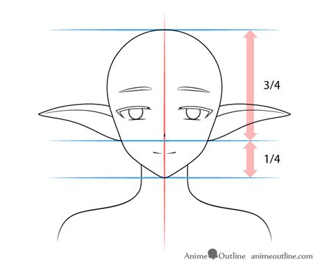 How To Draw An Anime Elf Girl Step By Step Animeoutline In 2021