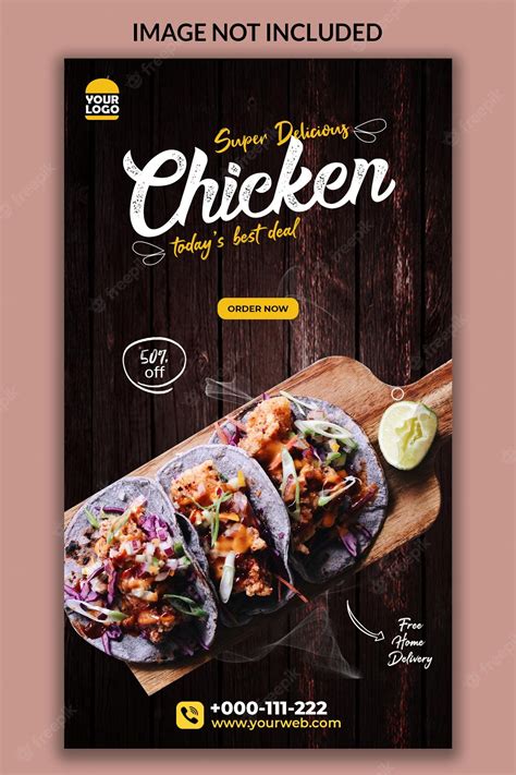 Premium Psd Delicious Chicken Instragram Story Template