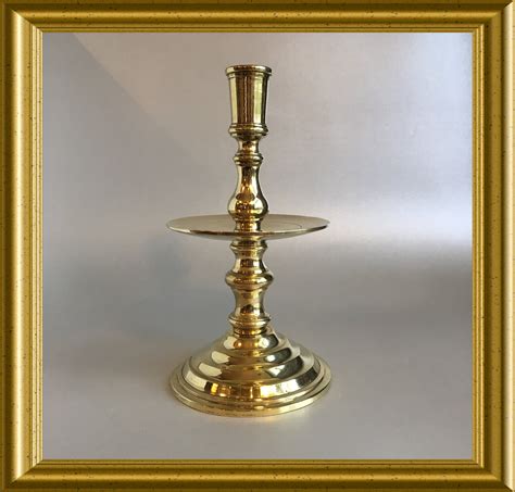 Antique Brass Heemskerk Candlestick Collar Candle Holder