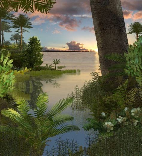 A Typical Landscape Of The Early Cretaceous Period Million Years Ago Description From