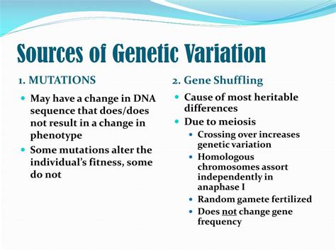 PPT - GENETIC VARIATION PowerPoint Presentation, free download - ID:2263050