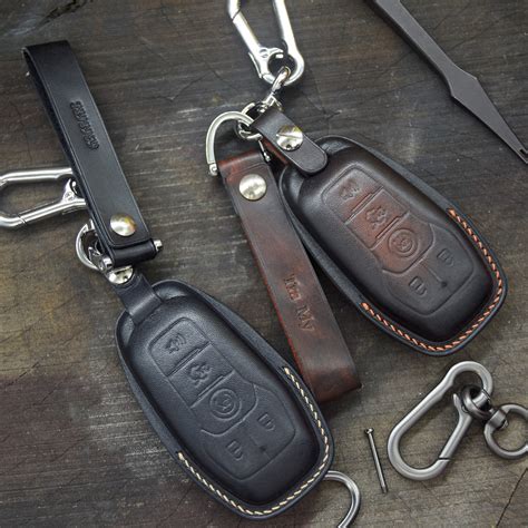 Leather Key Fob Cover Case For Ford F 150 Fusion Mustang Etsy