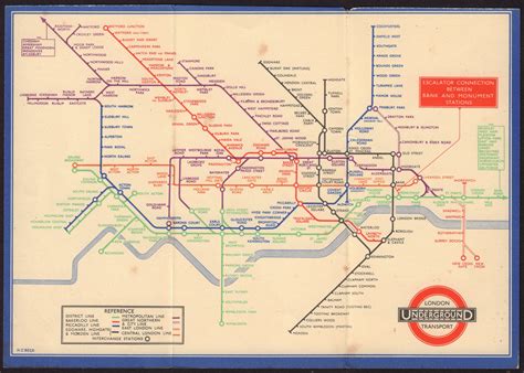 London Underground Tube Map Plan Diagram 33 3636 Harry Beck December 1933