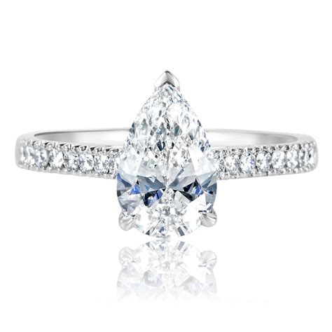 Pear Shape Diamond Solitaire Ring 170ct Pravins
