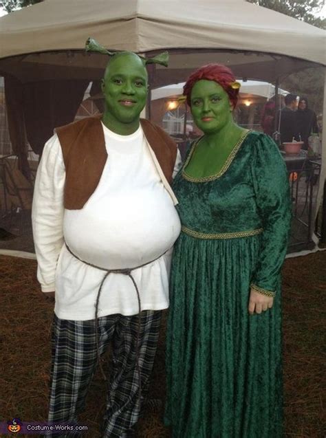 Homemade Shrek And Fiona Costume For Couples Diy Couples Costumes