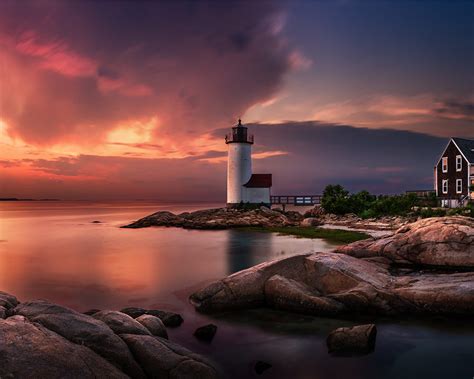 Annisquam Lighthouse Lighthouse In Gloucester Massachusetts United