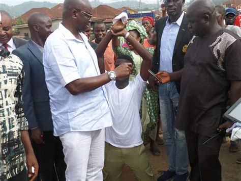 To approach and speak to. Fayose Gives Ekiti Corper Employment After He Accosted Him ...