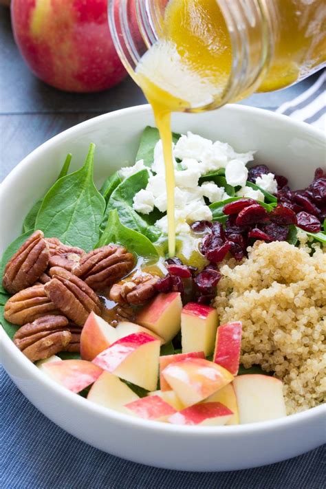 This link is to an external site that may or may not meet accessibility guidelines. Spinach and Quinoa Salad with Apple and Pecans. SO FULL OF ...