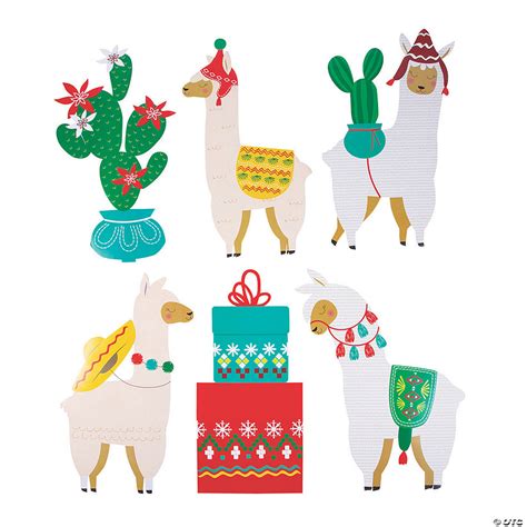 Christmas Cactus And Llama Cutouts Oriental Trading