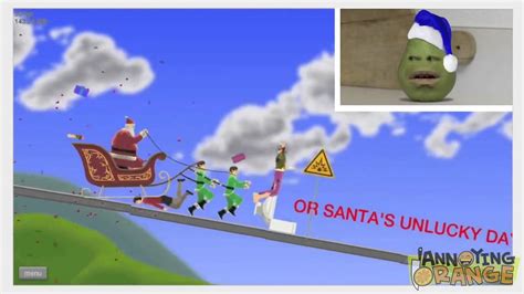 Annoying Orange Lets Play Happy Wheels Jingle Bell Splat Youtube