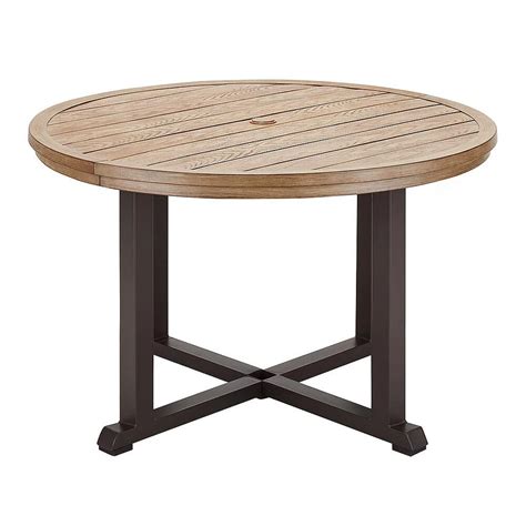 Stylewell 48 Inch Round Steel Outdoor Dining Table The Home Depot Canada