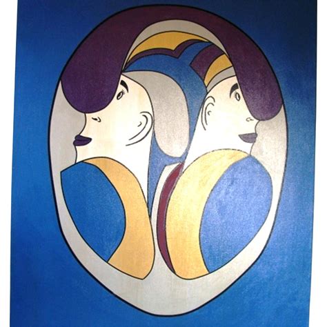 Vintage Huge Oil Canvas Picasso Style Abstract Painting Face Ii Artist