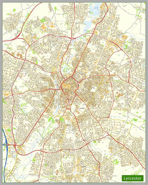 Leicester City Centre Street Map I Love Maps