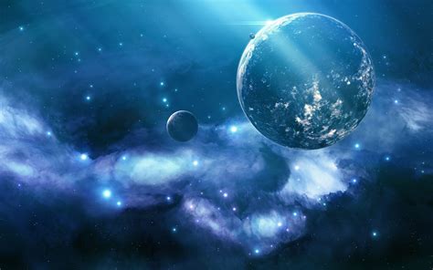 Earth And Moon Digital Art Planet Space Space Art Digital Art Hd