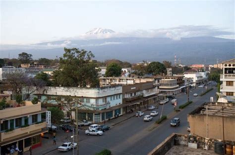 Town Of Moshi And Mount Kilimanjaro In The Background Tanzania Travel