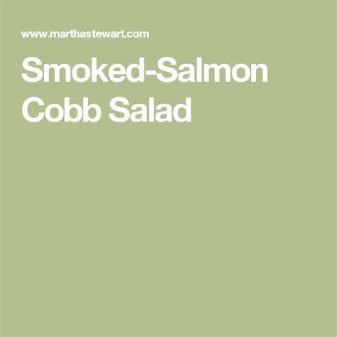 Smoked Salmon Cobb Salad Recipe Smoked Salmon Cobb