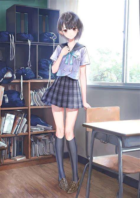 Blue Reflection03 イラスト セーラー服 漫画ガール かわいい 女の子 イラスト