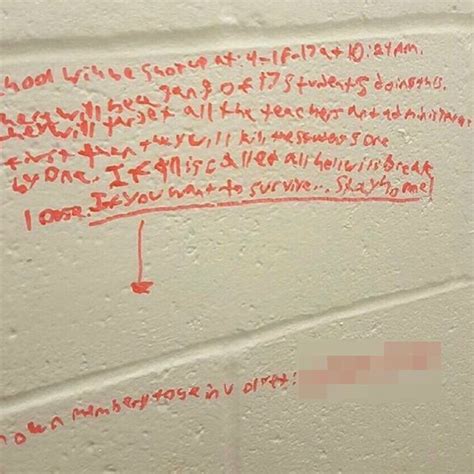 Chilling Shooting Threat Written On School Bathroom Wall Warns Students