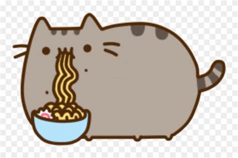 Pusheen Cat Eating Ramen Free Transparent Png Clipart Images Download