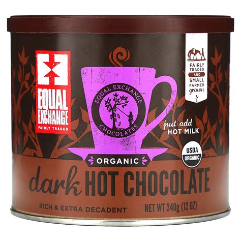 Equal Exchange Organic Dark Hot Chocolate 12 Oz 340 G
