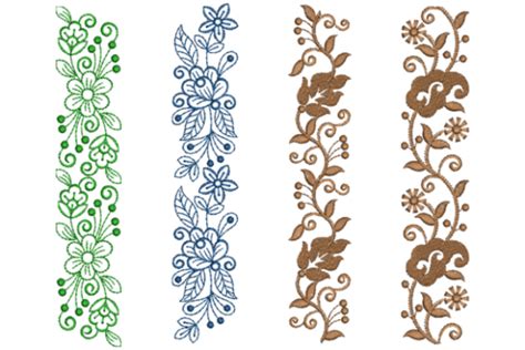 Borders Embroidery Designs 2024 1217 Free And Premium Embroidery