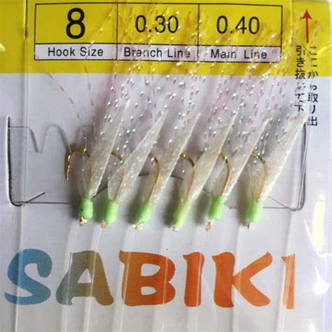 Luminous Sabiki Fishing Lure Rigs Bait Jigs With Golden Fishing Hooks