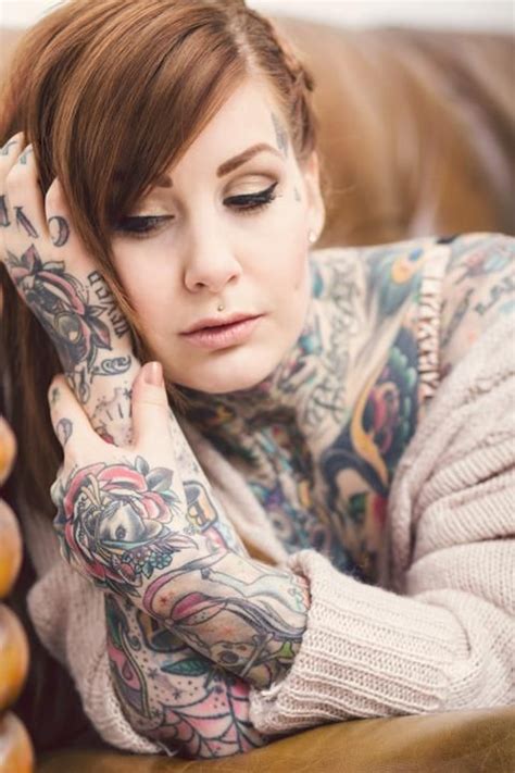Heavily Tattooed Women Female Tattoo Models Girl Tattoos Girl Body