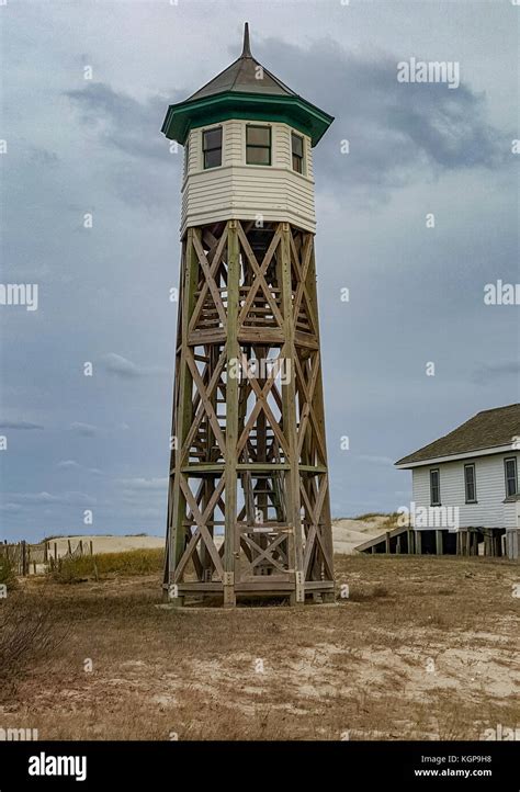 Old Wooden Lighthouse Structure On The Beach Stock Photo Alamy