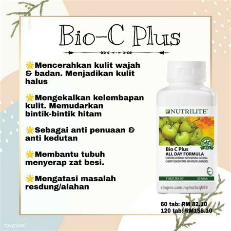 On a more scientific note, there was a positive relationship found between vitamin c supplementation and decreases in high blood pressure, which makes it also a good option for those. Nutrilite Bio-C Plus 60/120tab Vitamin C dewasa untuk ...