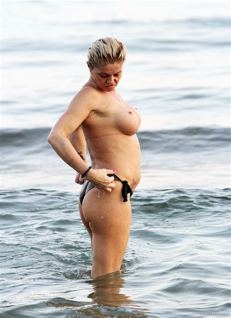 Danniella Westbrook Topless And Thong Bikini On A Beach PlayCelebs Net