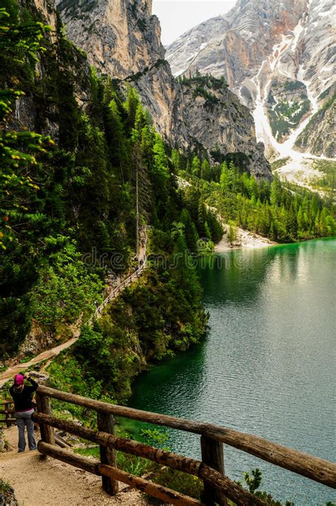 Braies Lake Stock Photo Image Of Mountain Piling Alto 43908470