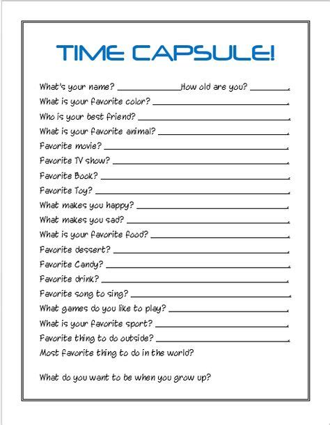 16 Time Capsule Ideas In 2021 Time Capsule Capsule Time Capsule Kids