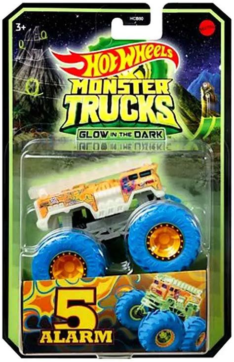 Hot Wheels Monster Trucks Glow In The Dark 5 Alarm 164 Diecast Car