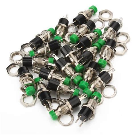 Dn Mini Momentary Micro On Off Switch Green Push Button Pack Of 20