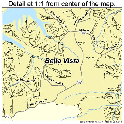 Bella Vista Arkansas Street Map 0504840