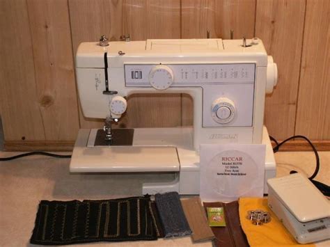 A vintage sewing machine styling by riccar grand duchess 330. Riccar R1570 Free Arm 12 Stitch Sewing Machine Metal Hook Gears Dual Belt 105W | Sewing, Diy ...