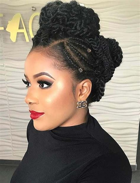 23 Beautiful Braided Updos For Black Hair Stayglam Braided Hairstyles Updo Black Hair Updo