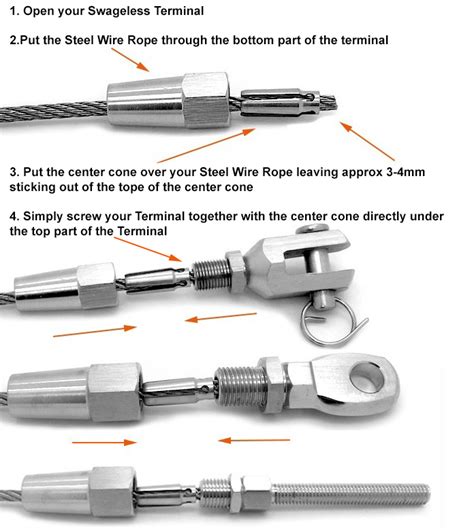 How To Fit Swageless Compression Steel Wire Rope Terminal Fittings