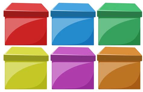 Set Of Colorful Boxes 541207 Vector Art At Vecteezy