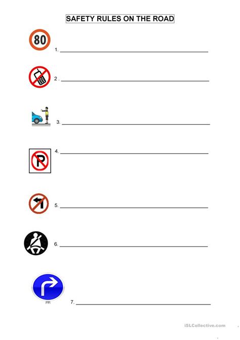 Some of the best sources include: Road safety worksheet - Free ESL printable worksheets made ...